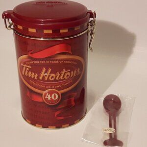 Limited Edition 2004 Tim Hortons Canister w/spoon